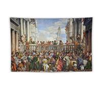 Poster for Paolo Veronese's The Wedding at Cana Wall Art Tapestry Gifts Bedroom Prints Home Decor Hanging Picture Painting Tapestries 40"x60"