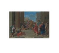 Poster for Saint Peter And Saint John Healing The Cripple by Nicolas Poussin Canvas Wall Art Poster Decorative Modern Home Print Picture Artworks Posters 24x36inch(60x90cm)