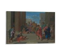Poster for Saint Peter And Saint John Healing The Cripple by Nicolas Poussin Poster Print Art Wall Painting Canvas Posters Modern Bedroom Decor 08x12inch(20x30cm)