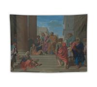 Poster for Saint Peter And Saint John Healing The Cripple by Nicolas Poussin Tapestry Prints Room Aesthetic Wall Art Bedroom Tapestries Walls Bedroom Home Decor 30"x40"