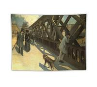 Poster for The Bridge of Europe by Gustave Caillebotte Tapestry Wall Art Picture Prints Hanging Photo Gift Idea Decor Home Tapestries Artworks 60"x80"