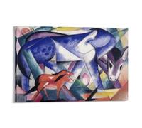 Poster for The First Animals by Expressionist Franz Marc Painting On Canvas Wall Art Poster Scroll Picture Print Walls Decor Home Posters 12x18inch(30x45cm)