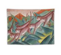 Poster for The Monkeys by Expressionist Franz Marc Art Print Painting Tapestry Wall Tapestries Bedroom Home Decor Gift Room Aesthetic 60"x80"