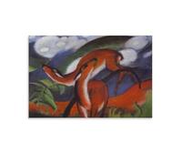 Poster for The Red Deer by Expressionist Franz Marc Artworks Picture Print Poster Wall Art Painting Canvas Decor Home Posters 24x36inch(60x90cm)