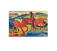 Poster for The Red Horse by Expressionist Franz Marc Art Poster Canvas Painting Decor Wall Print Photo Home Modern Decorative Posters 08x12inch(20x30cm)