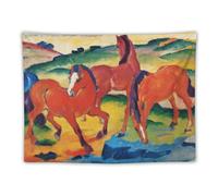 Poster for The Red Horse by Expressionist Franz Marc Artworks Tapestry Room Aesthetic Wall Art Prints Home Modern Decor Gifts 30"x40"