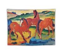 Poster for The Red Horse by Expressionist Franz Marc Painting On Wall Art Tapestry Scroll Picture Print Living Room Walls Decor Home Tapestries 60"x80"