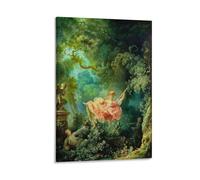 Poster for The Swing by Rococo Painter Jean-Honoré Fragonard Art Poster Canvas Painting Decor Wall Print Photo Home Modern Decorative Posters 24x36inch(60x90cm)