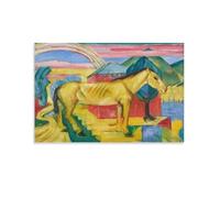 Poster for The Yellow Horse by Expressionist Franz Marc Art Poster Canvas Painting Decor Wall Print Photo Home Modern Decorative Posters 08x12inch(20x30cm)