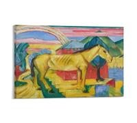 Poster for The Yellow Horse by Expressionist Franz Marc Picture Print Wall Art Poster Painting Canvas Posters Artworks Room Aesthetic 16x24inch(40x60cm)