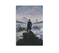 Poster for Wanderers on The Sea of Fog by Caspar David Friedrich Picture Print Canvas Poster Wall Paint Art Posters Decor Modern Home Artworks 12x18inch(30x45cm)