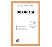 Poster Frame 30x60 cm MDF Wood with Shatterproof Acrylic Front 60x30 cm Picture Frame for Posters, Photos & Prints, Portrait & Landscape Display- Beige