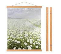 Poster Frame 31cm/12.2Inches Light Wood Wooden Magnetic Poster Hangers Canvas Frame A3 Poster Frame for Posters Pictures Scrolls Calendar Planner Prints Photos Artwork Maps Canvas