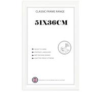 Poster Frame 36x51cm MDF Wood with Shatterproof Acrylic Front 20x14'' Picture Frame for Posters, Photos & Prints, Portrait & Landscape Display- White