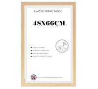 Poster Frame 66x48cm MDF Wood with Shatterproof Acrylic Front 25x18'' Picture Frame for Posters, Photos & Prints, Portrait & Landscape Display- Pine
