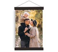 Poster Frame Frames, Magnetic Black Wooden Poster Hangers Hanger Hanging Kit for Canvas Artwork Art Print (Black, 20" | 51 cm, Hangers 1 Pack)