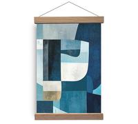 Poster Frame Frames, Magnetic Light Wood Oak Wooden Poster Hangers Hanger Hanging Kit for Canvas Artwork Art Print (Oak, A3, Hangers 1 Pack)