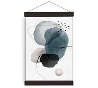 Poster Frame Frames, Magnetic Light Wood Oak Wooden Poster Hangers Hanger Hanging Kit for Canvas Artwork Art Print (Black A3, A3, Hangers 1 Pack)