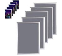 Poster Frame Photo Snap Picture Holder Frames Display Wall Mounted Waterproof Aluminium Clip Certificate Pictures Photos Aluminum Alloy A2 for Home and Office Silver