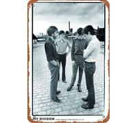 Poster Joy Division - Strawberry Studios Illustrations music poster Retro Metal Tin Sign Vintage Art Sign for Home Coffee Music Wall Decor 8x12 Inch