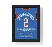 Poster Kingz 2025 NBA Championship Final poster Oklahoma City Thunder vs Indiana Pacers A4 (unframed) Basketball Sporting Event Wall Art Print