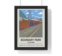 Poster Kingz Boundary Park Stadium Oldham Athletic A4 (unframed) Football Stadium Wall Art Print