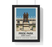 Poster Kingz Derby County Pride Park Stadium A4 Framed Football Stadium Wall Art Print
