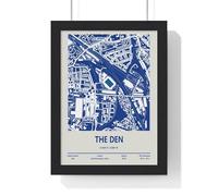 Poster Kingz The Den Stadium Map A3 (unframed) Football Stadium Map Wall Art Print