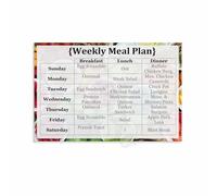 poster Kitchen Wall Art Poster - Healthy Weekly Meal Plan & Prep Guide, Organizational Chart for Home Cooks(Framed,08x12inch(20x30cm))