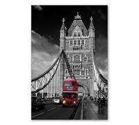 Poster - London 01 - SW GB England UK Red Bus Bridge Tower Bridge Skyline Double Decker wall decoration Print Photography Photo Art Artwork (42.0 cm x 59.4 cm A2)