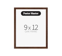 Poster Master 9"x12" Dark Brown Wood Frames - 9x12 Poster Frames - Frame for Wall Art - Frame for Poster - 9 x 12 Frame Wood - Art Frames 9x12 - Wood Poster Sized Frame to Fit 9x12 Picture - Pack of 1