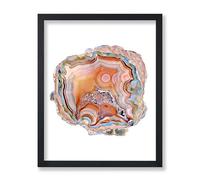 Poster Master Agate Slice Poster - Geology Print - Geode Art - Watercolor Art - Crystal Wall Art - Gift for Men & Women - Colorful Decor for Living Room, Bedroom or Office - 8x10 UNFRAMED Wall Art