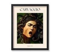 Poster Master Caravaggio Poster - Head Of Medusa Print - Greek Mythology Art - Snake Head Art - Monster Art - Portrait Art - Fantasy Art - Minimal Living Room or Office Decor - 8x10 UNFRAMED Wall Art