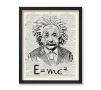 Poster Master Dictionary Art Poster - Albert Einstein Print - Portrait Art - Science Art - Gift for Student & Teacher - Wall Decor for Living Room, Classroom, Office or Dorm - 8x10 UNFRAMED Wall Art