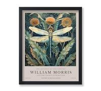Poster Master Dragonfly Print - William Morris Poster - Botanical Art - Floral Exhibition Wall Design - Flower & Animal Art - Aesthetic Office or Bedroom Wall Decor - 11x14 UNFRAMED Wall Art