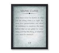 Poster Master Marie Curie Poster - Marie Curie Quote Print - Motivational Quote Art - Science Art - Gift for Student, Teacher - Minimal Decor for Classroom, Library, Dorm - 11x14 UNFRAMED Wall Art