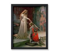 Poster Master Queen & Knight Print - Accolade Ceremony Poster - Medieval Knighthood Art - Baroque Wall Design - Classic Living Room, Bedroom or Office Decor - 11x14 UNFRAMED Wall Art