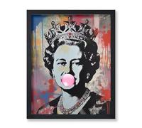 Poster Master Queen Poster - Bubble Gum Print - Altered Art - Trendy Art - Pop Art - Modern Art - Graffiti Art - Gift for Men & Women - Fun Decor for Dorm, Office or Library - 8x10 UNFRAMED Wall Art