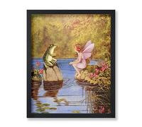 Poster Master The Little Green Road To Fairyland Poster - Frog and Fairy Print - Fairy Art - Frog Art - Lake Art - Children's Book Art - Great Nursery or Kid's Room Decor - 8x10 UNFRAMED Wall Art