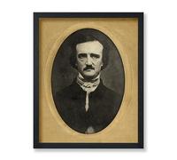 Poster Master Vintage Edgar Allan Poe Print - Retro Portrait Poster - Literary Poet Art - Gift for Men, Women & Writer - Minimal Decor for Living Room, Bedroom or Dorm - 8x10 UNFRAMED Wall Art