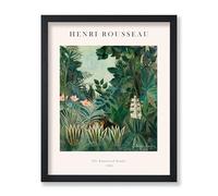 Poster Master Vintage Henri Rousseau Poster - Retro The Equatorial Jungle Print - Wildlife Art - Botanical Art - Gift for Men & Women - Decor for Dorm, Bedroom or Living Room - 11x14 UNFRAMED Wall Art