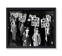 Poster Master Vintage Photograph Poster - Retro Funny Print - Gift for Artist, Friend - We Want Beer, Protest, Man, Alcohol - Wall Decor for Home, Bar, Pub, Restaurant, 18x24 Unframed Wall Art