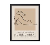 Poster Master Vintage Picasso Poster - Retro Cat Print - Line Drawing Art - Sketch Art - Gift for Boys, Girls & Animal Lover - Cute Decor for Bedroom, Kid's Room or Nursery - 8x10 UNFRAMED Wall Art
