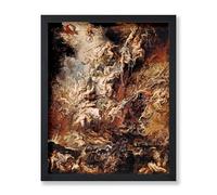 Poster Master Vintage Poster - Retro Baroque Print - 8x10 UNFRAMED Wall Art - Gift for Artist, Friend - Fall of the Damned, Angels, Hell, Heaven - Wall Decor for Home, Living Room