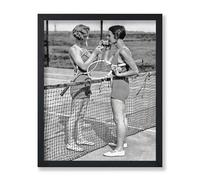 Poster Master Vintage Tennis Poster - Retro Girls Smoking Print - Cigarette Art - Sports Art - Fashion Art - Gift for Men & Women - Chic Wall Decor for Bedroom or Living Room - 8x10 UNFRAMED Wall Art