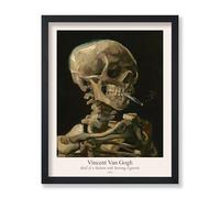 Poster Master Vintage Van Gogh Poster - Retro Skull of a Skeleton with Burning Cigarette Print - Impressionism Art - Fine Art - Classic Painting Art - Bedroom or Office Decor - 8x10 UNFRAMED Wall Art
