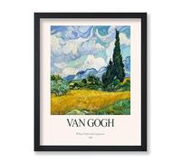 Poster Master Vintage Van Gogh Poster - Wheat Field With Cypresses Print - Impressionism Art - Celestial Art - Gift for Men & Women - Decor for Bedroom, Living Room or Dorm - 11x14 UNFRAMED Wall Art