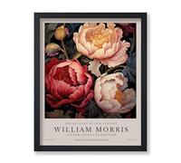 Poster Master William Morris Poster - Peonies Print - Pink Flowers Art - Botanical Art - Exhibition Art - Floral Art - Textile Art - Aesthetic Art - Bedroom or Office Decor - 11x14 UNFRAMED Wall Art