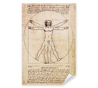 Poster - Medicine 01 - man Leonardo da Vinci drawing circle health wall decoration Print Photography Photo Art Artwork (21.0 cm x 29.7 cm A4)
