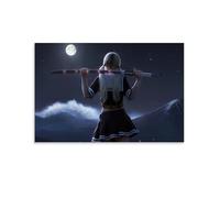 Poster of A Girl Carrying A Samurai Sword Poster Vintage Art, Wall Canvas, Decoration Aesthetic, Living Room, Kids Room Dormitory, Cafe, Bathroom, Suitable for Bedroom, Gym, Cool Classic 24x36inch(60x